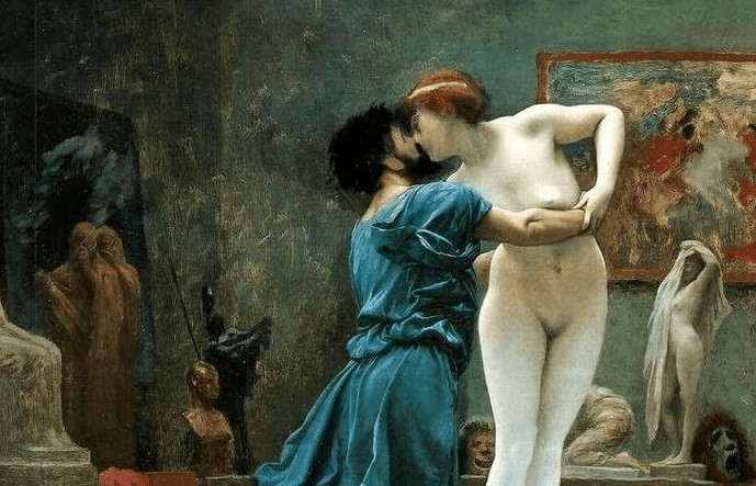 سأقول ولدت. بعدما ولدت، حاول إبقائي في الداخل قدر ما استطاع، لكن كان هناك خدم، وبدأ الناس في الحديث عن زوجة النحات، وكم كانت غريبة، وكيف أن جمالًا كهذا لا يكون إلا منحة من إلهة. بعض الناس صدق، وبعضهم لم يفعل، لكن فجأة أرادوا كلهم شراء تماثيله.